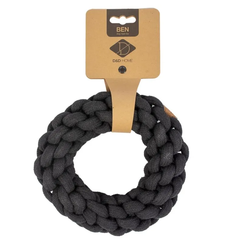 D&D Home Ben XS Sort Knudereb 10 mm - hundelegetøj