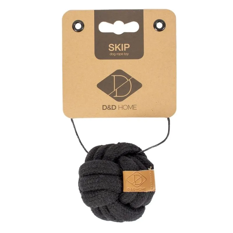 D&D Home Skip Ball L 15 cm Sort Knudereb 18 mm - hundelegetøj