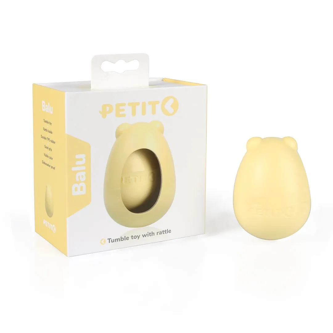 PETIT Hvalpelegetøj BALU Yellow 8x6x6 cm - nuttet bamse til små hvalpe