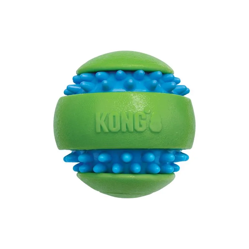 KONG Hundelegetøj Squeezz Goomz Ball Grøn XL 9 cm - pivebold med struktur