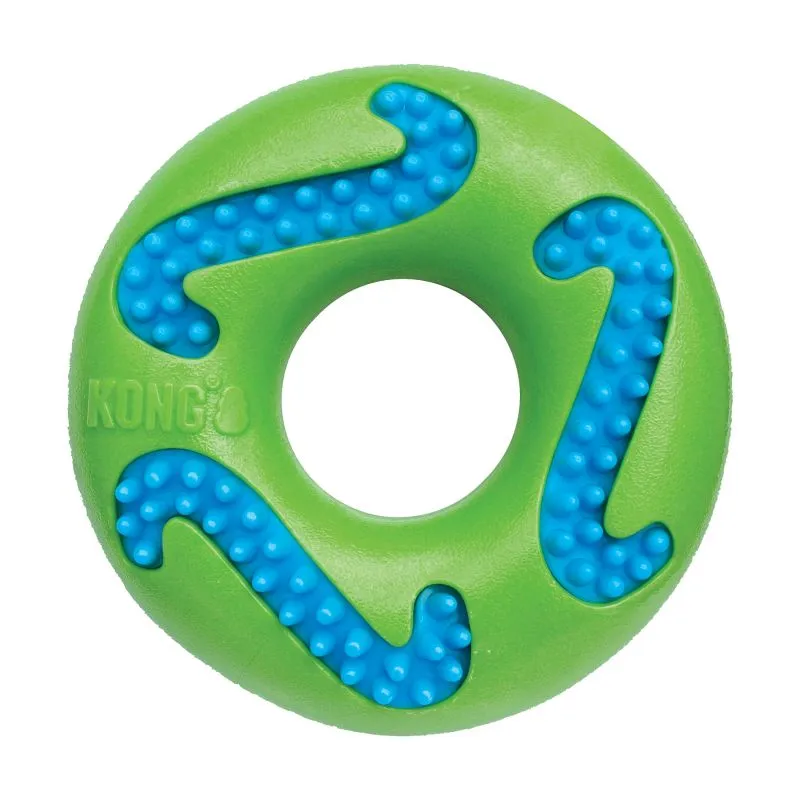 KONG Hundelegetøj Squeezz Goomz Ring Grøn L 14 cm - pivelegetøj i ringform