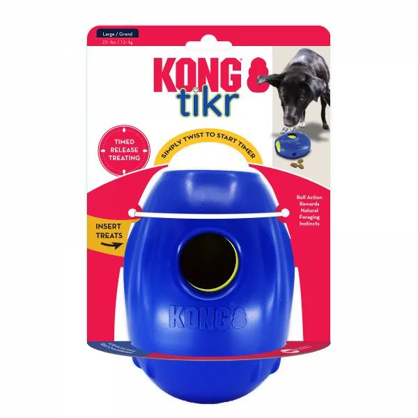 KONG Tikr Blå Small 12 cm - aktiveringslegetøj til hunde