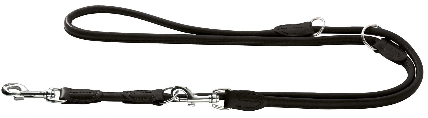 Hunter Elg Rundsyet Hundeline 8 mm Sort