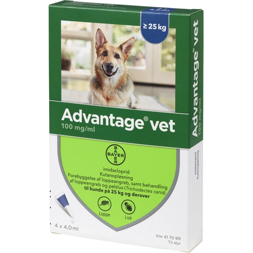 Advantage pour-on Vet til hund 25-40 kg
