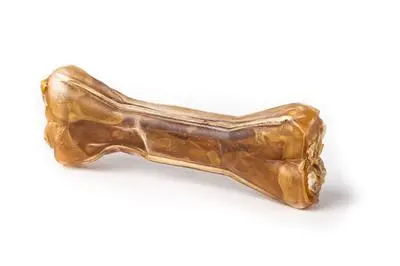Håndlavet Presset Tyggeben med fyld af hest 12 cm 50 g - naturligt tyggeben