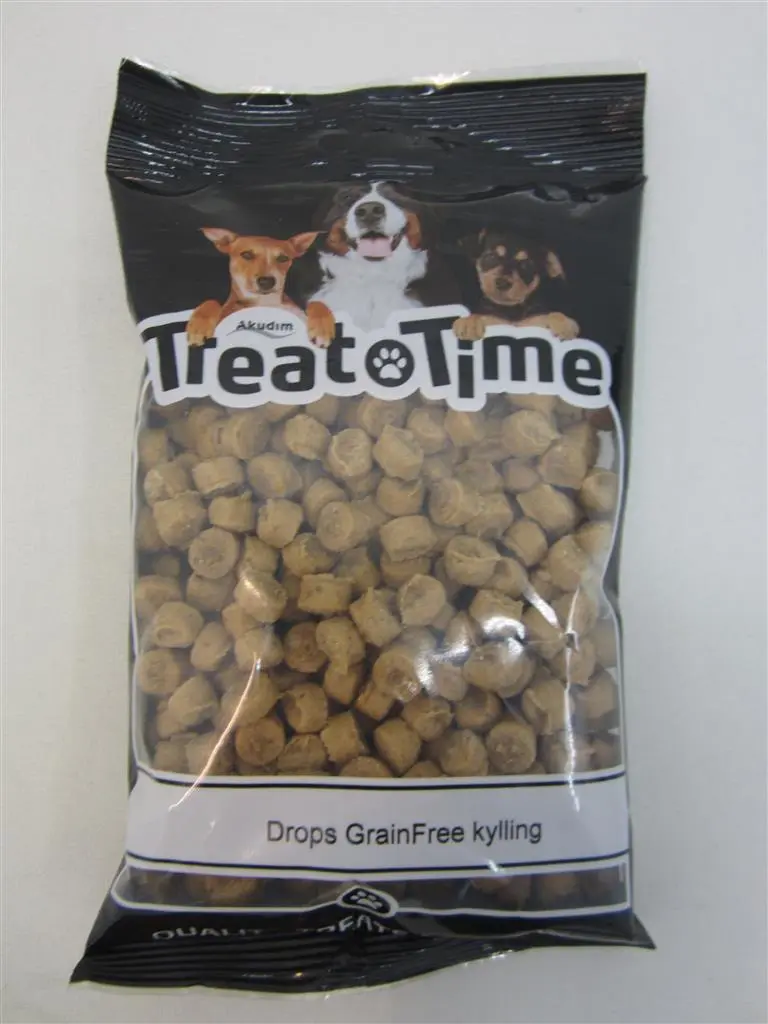 Treattime Drops Kornfri Kylling - 200 g hundesnacks