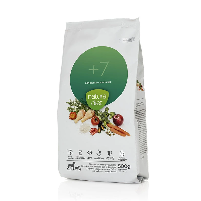 Natura Diet Hundefoder Senior +7 12 kg - komplet tørfoder til ældre hunde