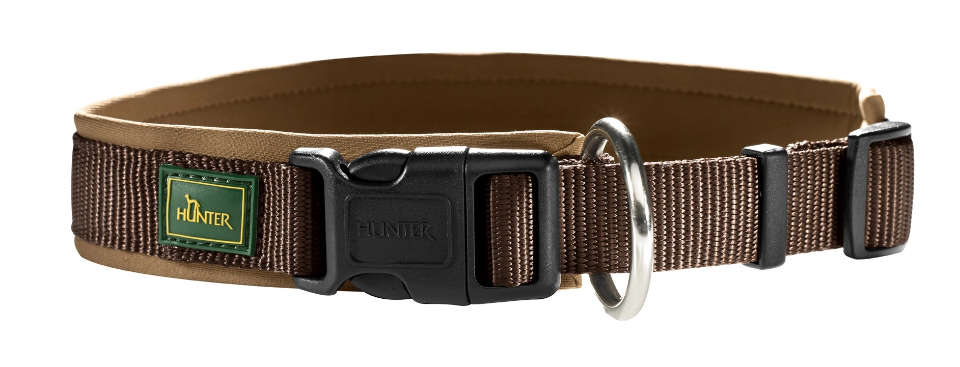 Hunter Neopren hundehalsbånd brun 60 cm - 55-60 cm indstilling