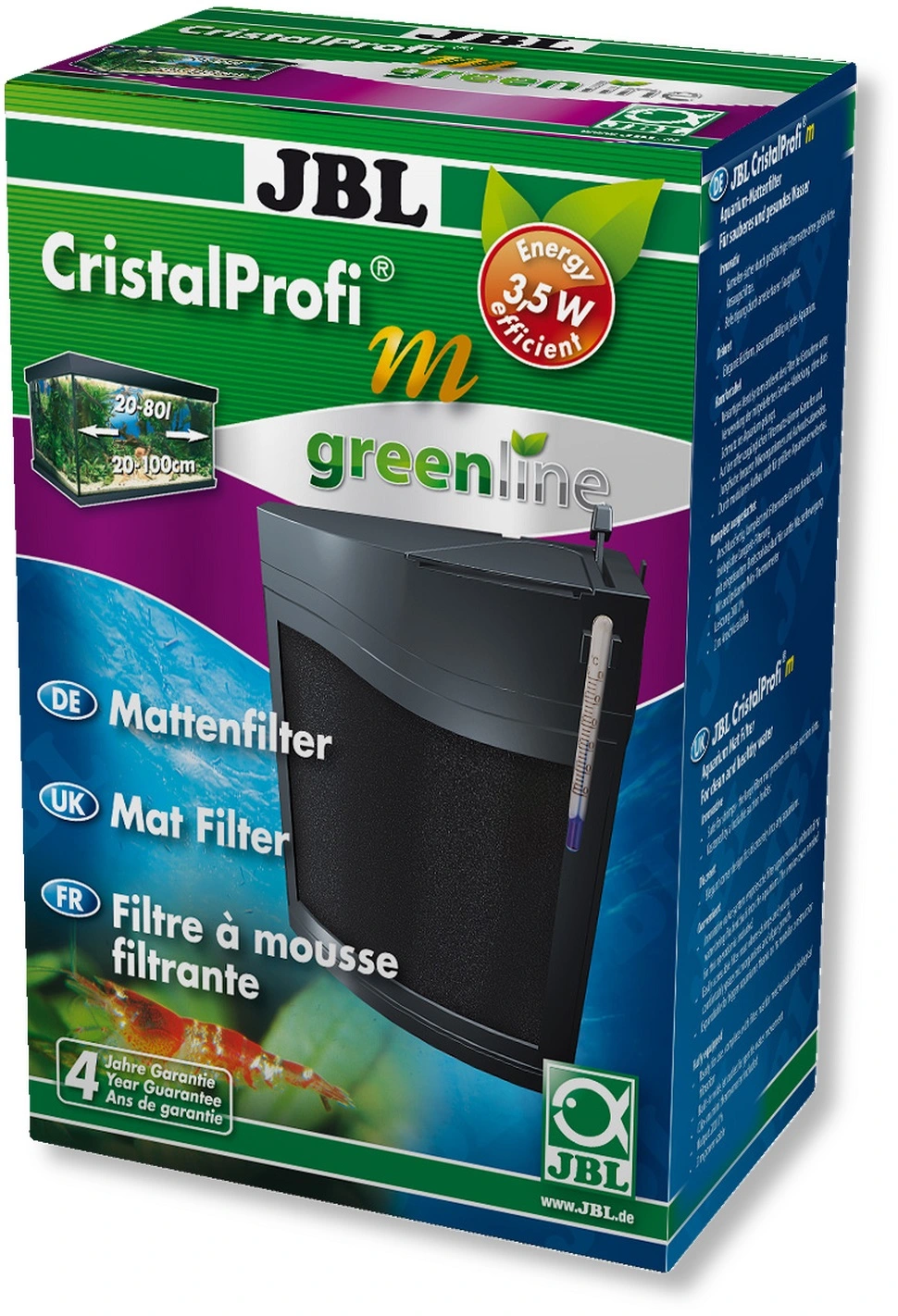 JBL Cristalprofi M greenline Indvendigt filter til små akvarier