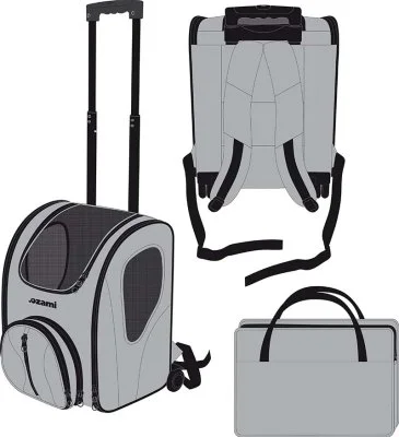Hundetaske Trolley Small 34.5x31.5x45 cm (Ozami)