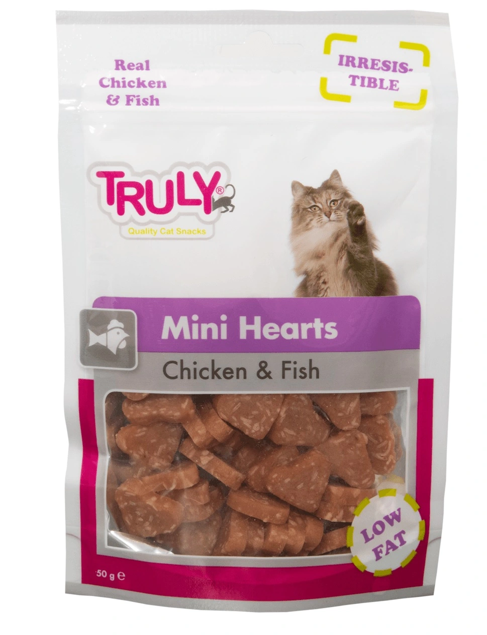 Truly Mini Hearts Chicken and Fish 50 gram
