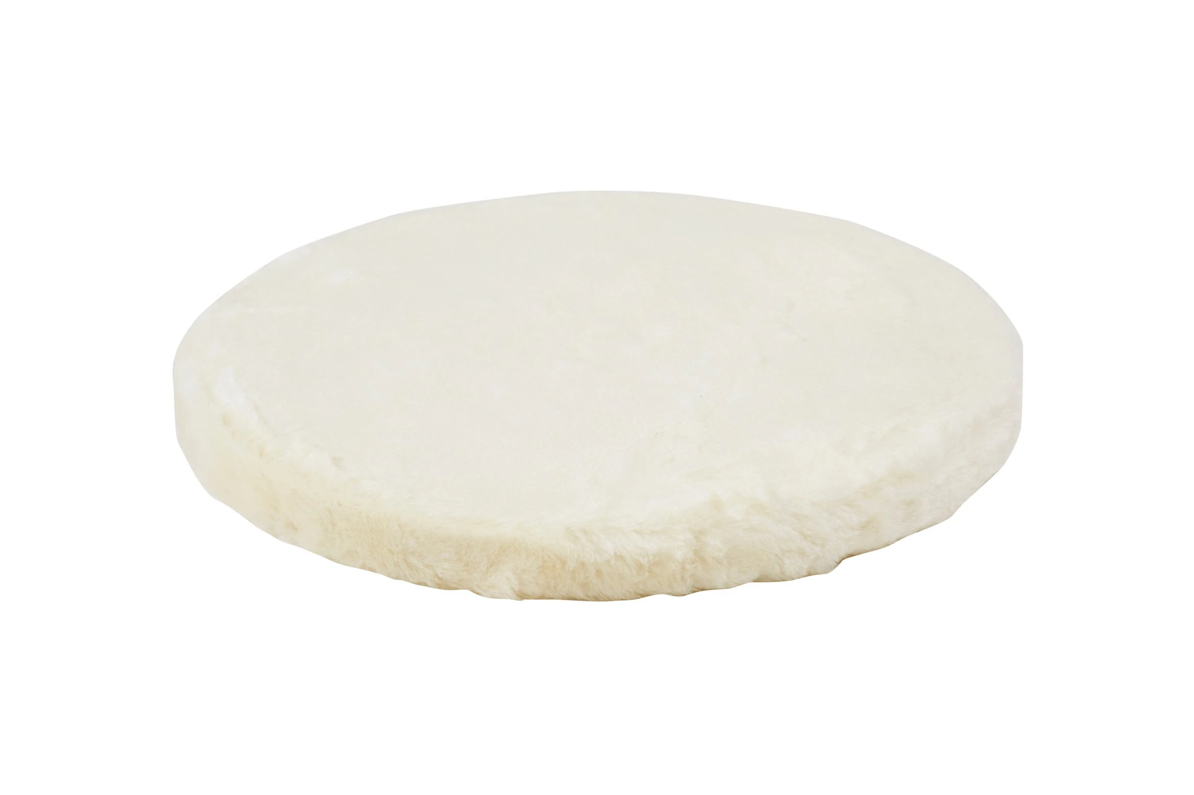Kattens no 1 Rund hylde med plys 2 sider Ø 50 cm Cream