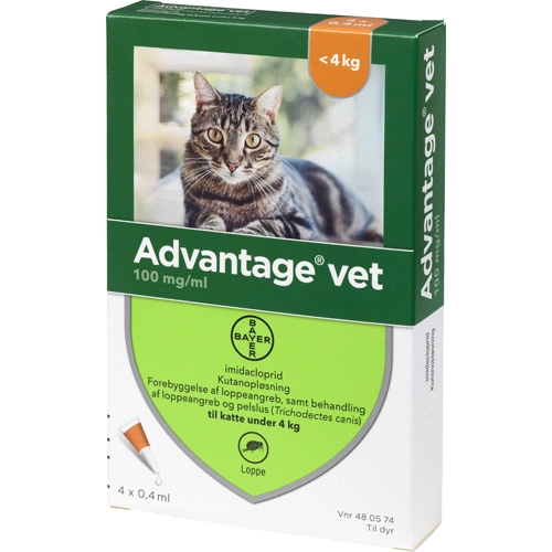 Advantage til kat 0,4 ml op til 4 kg