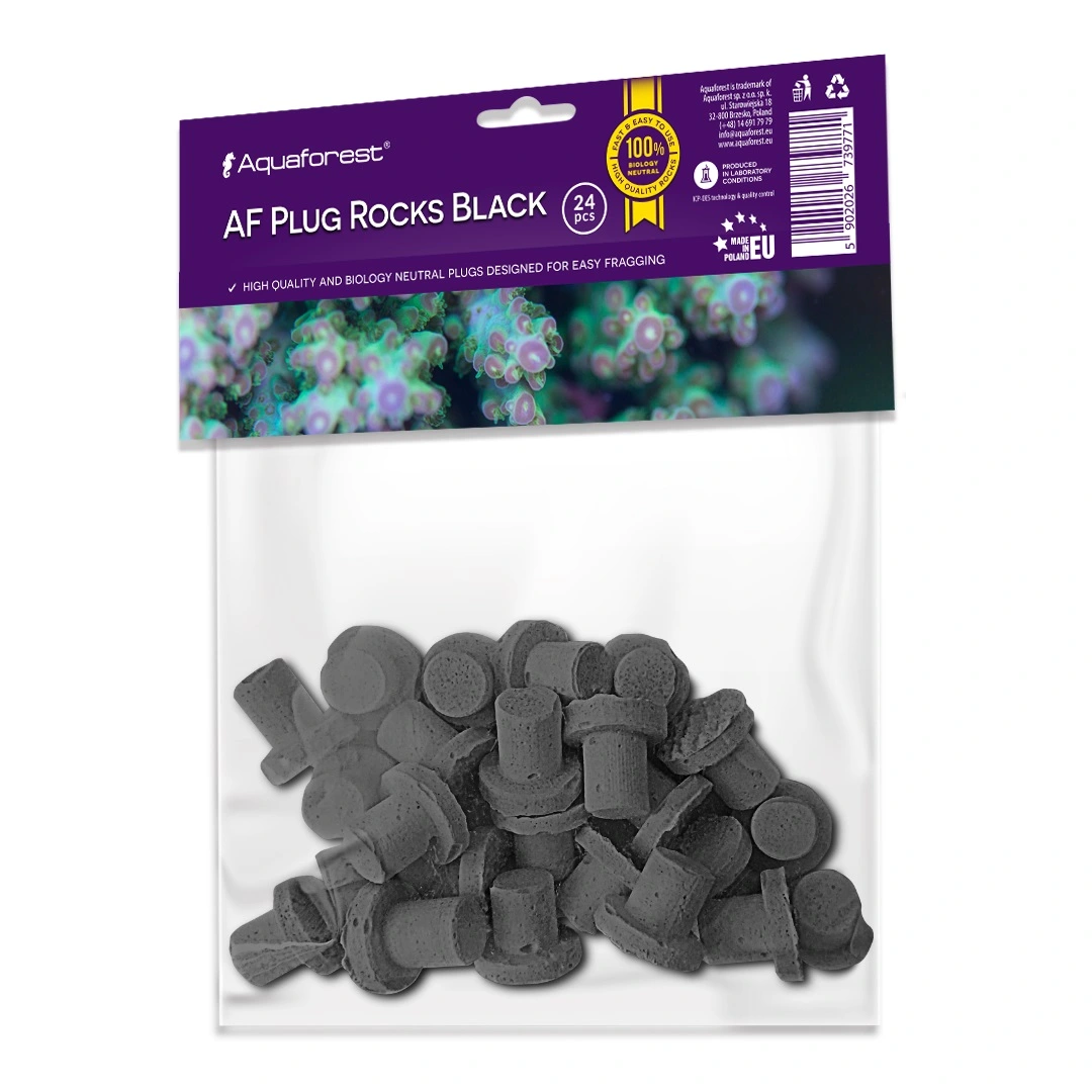 AquaForest Plug Rocks 250 stk Sort