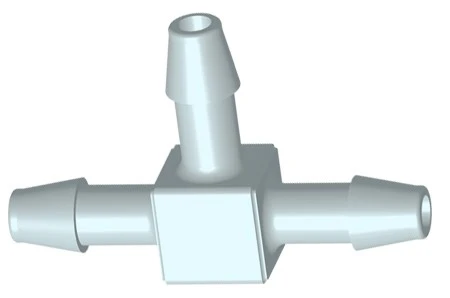 Hvidt T-stykke 6 mm