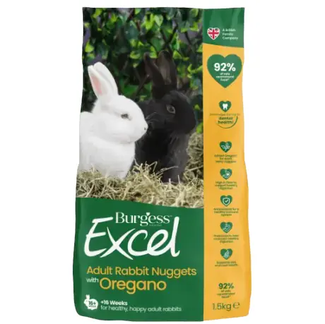 Burgess Excel Adult Kaninfoder 1,5 kg - oregano