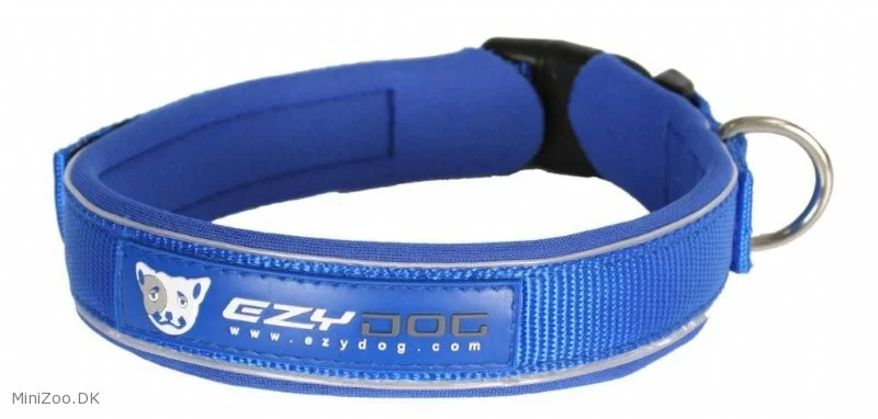 EzyDog Neopren Halsbånd S blå 34-38 cm