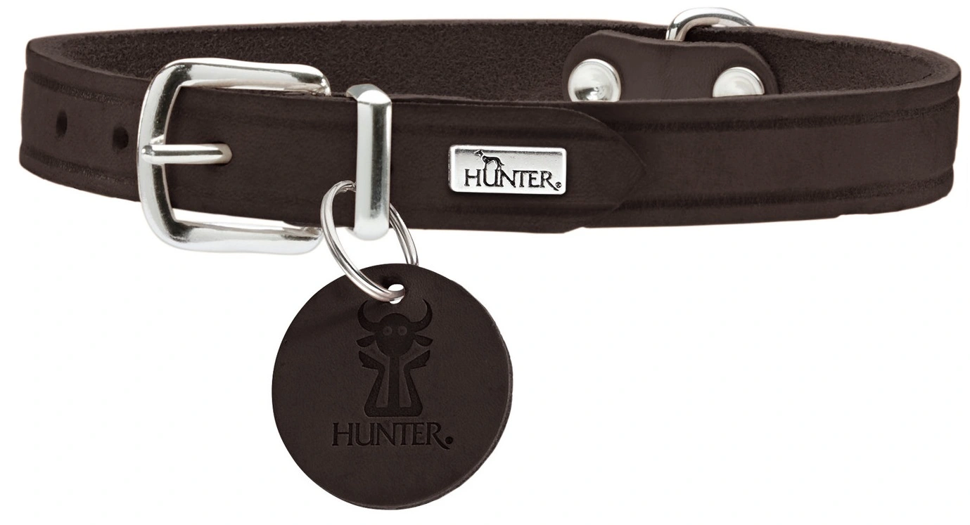 Hunter Aalborg Sport Mørkebrun 47 hundehalsbånd - 37-43 cm