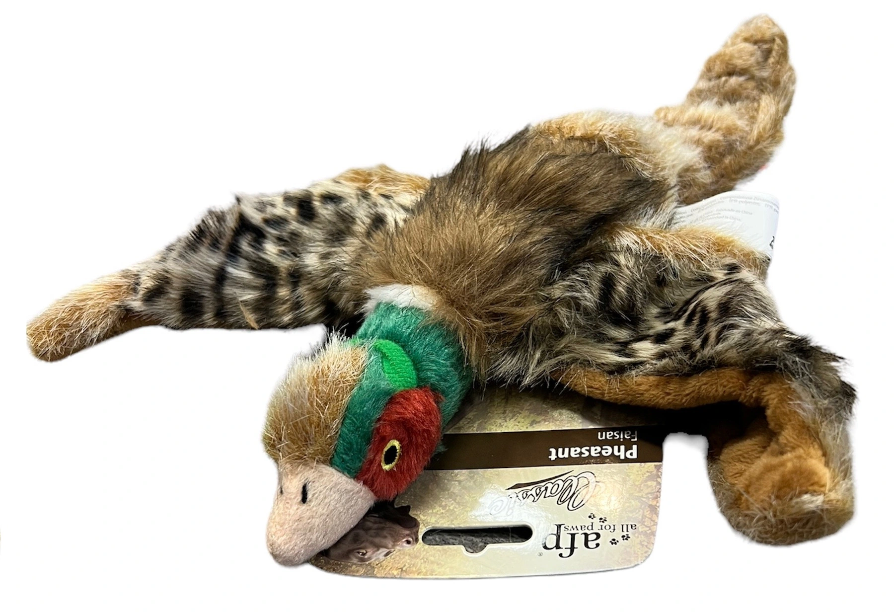 AFP Fasan Large 32x32 cm - plys hundebamse med squeaker