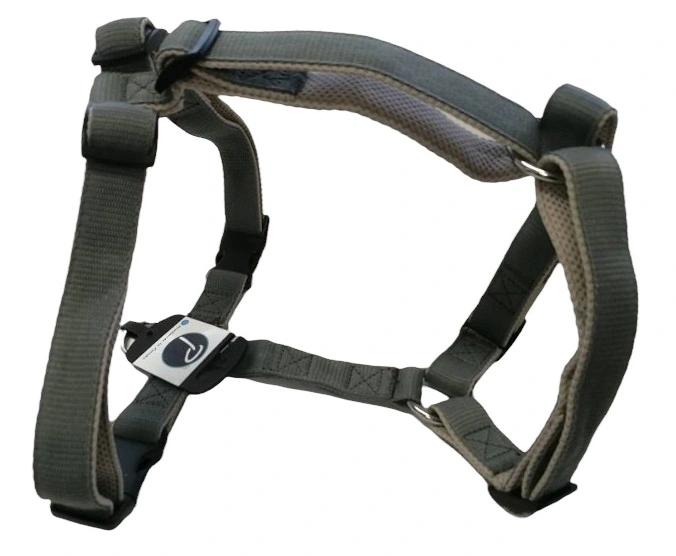 Hundesele Nylon Grå justerbar Grå str. 54-70 cm 20 mm - åndbar komfort
