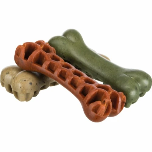Denta Fun Veggie Tyggeknogle med tang 12 cm (vegetabilsk) - sunde kornfri hundesnacks