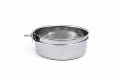 Beeztees Stålskål 0,9 L (Stor) med spænde 15 cm