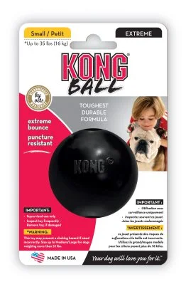 KONG Extreme Ball M/L - slidstærk bold i naturgummi til hunde