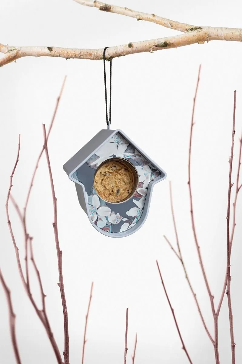 Hello Evie foderhus til peanutbutterglas blå blomst