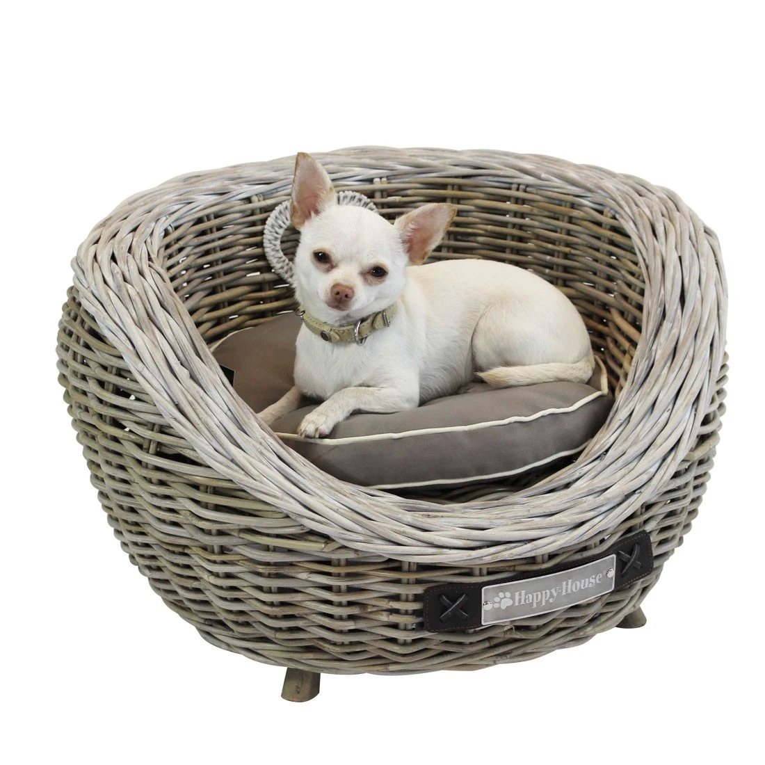 Happy-House Ratten Lille sofa hundekurv