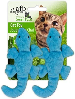 AFP Kattelegetøj Plysgekko med Catnip