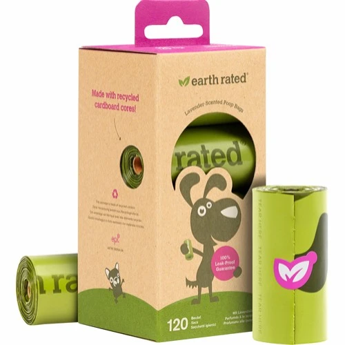 Earth Rated 120 stk Øko Hømhøm poser med lavendelduft