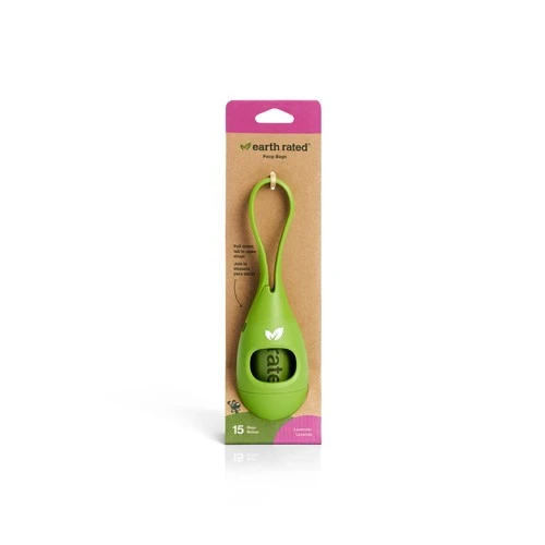 Earth Rated Øko hømhømposer 15 stk dispenser lavendel