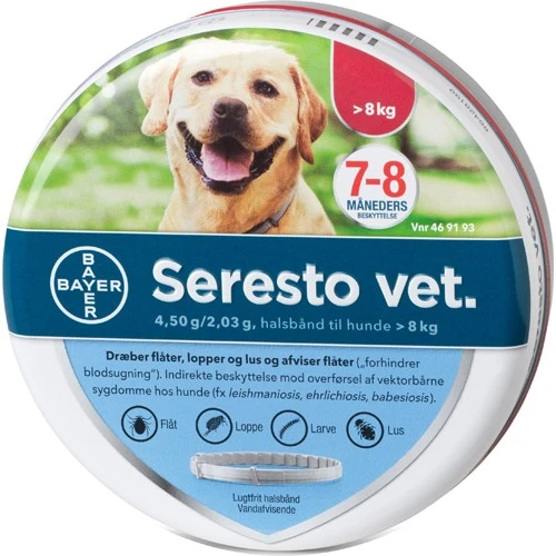 Seresto Vet Loppe og flåt Halsbånd til store hunde