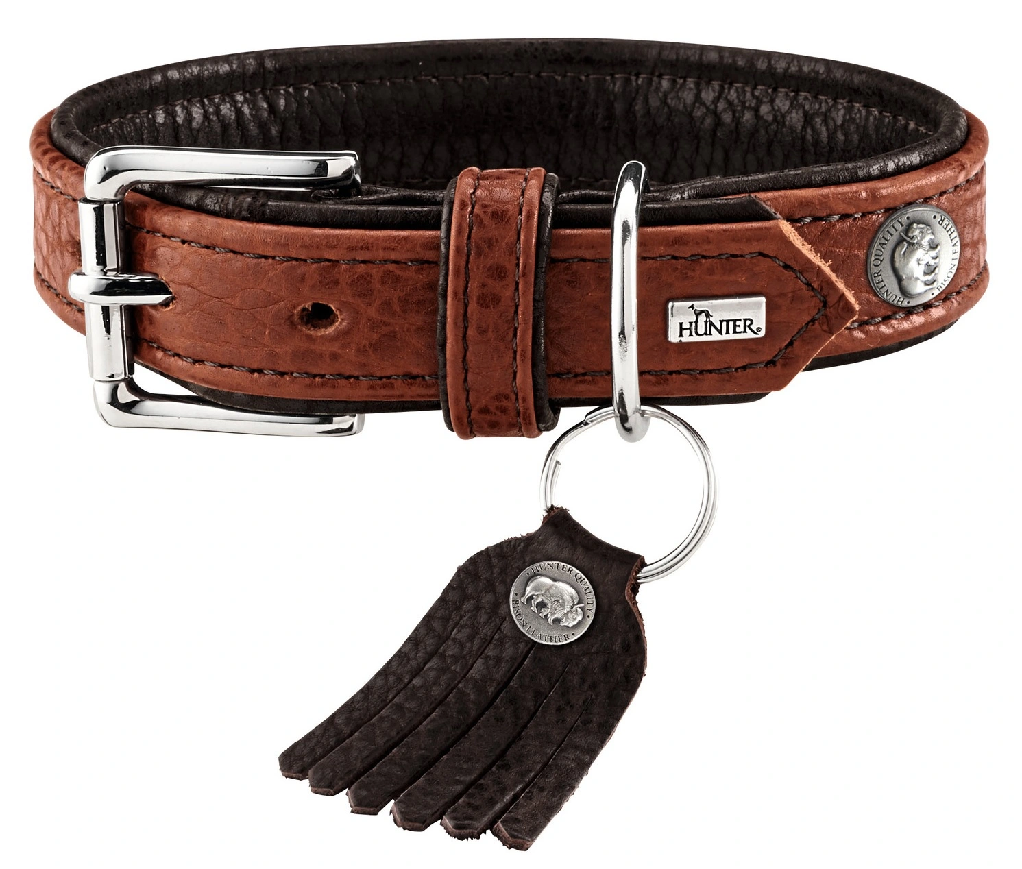 Hunter Cody 40 Cognac Mørkebrun hundehalsbånd - 29-35 cm