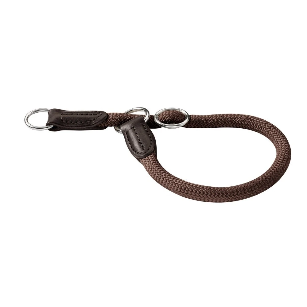 Hunter Halvkvæler halsbånd Freestyle Brun 60/10 - stilrent hundehalsbånd