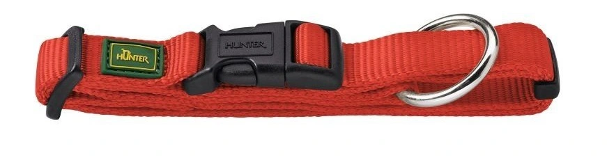 Hunter Vario Plus Halsbånd Rød M 35-53 cm - Komfortabelt og justerbart hundehalsbånd