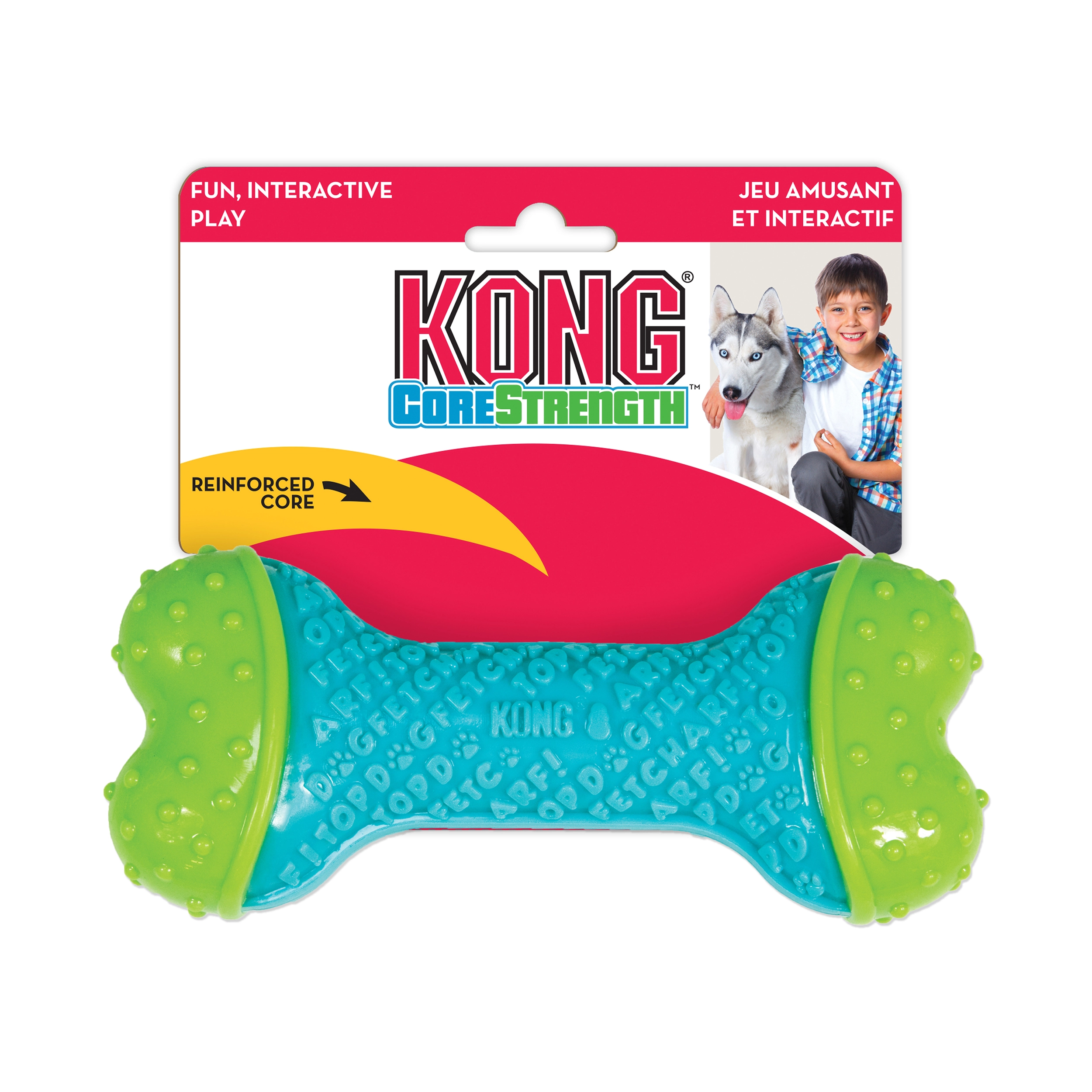 Kong Corestrength Bone M/L 18 cm - robust tyggeben med kerne