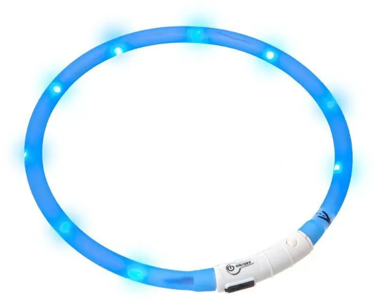 Visio LED Halsbånd Blå 20-70 cm