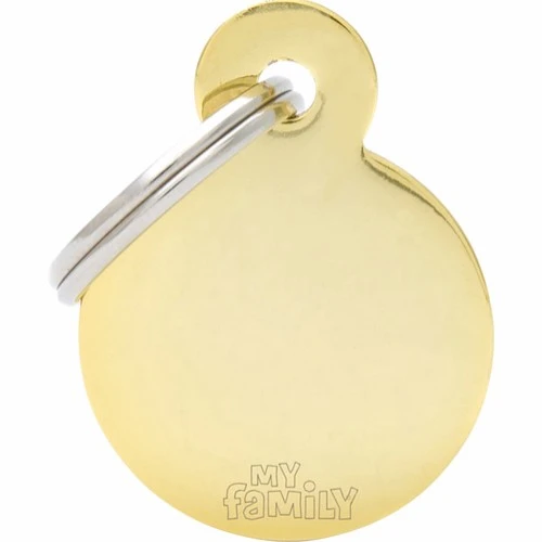 Hundetegn My family Basic Cirkel Guld Lille