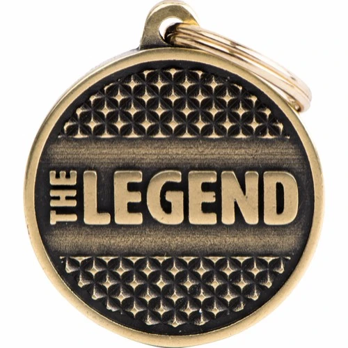 Hundetegn My Family The Legend cirkel stor guld