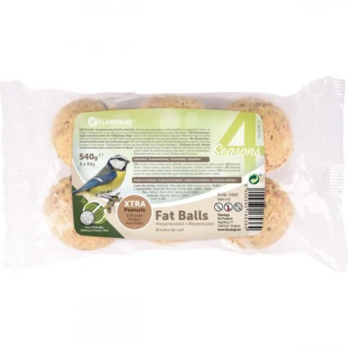 4 Seasons fedtkugler uden net 6x 90g (peanuts)