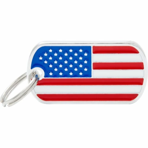 Hundetegn My Family Flag USA