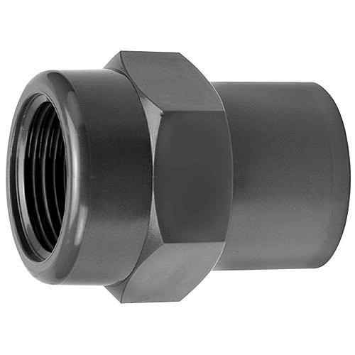 PVC overgangsstykke med gevind 63x50x1 1/2 tomme, køb nu kun DKK 78,00 ...