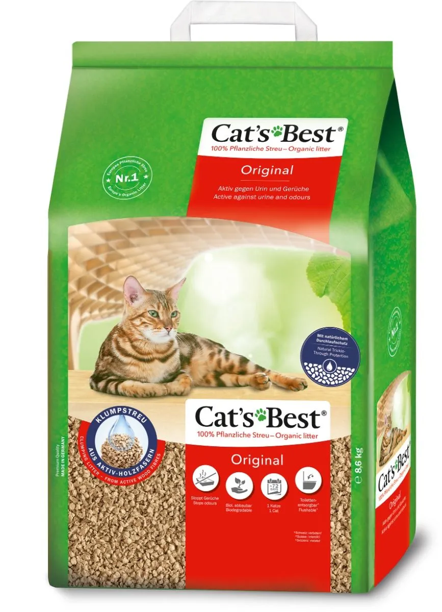 Cats Best Øko Plus klumpende Kattegrus 20 L 8,6 kg