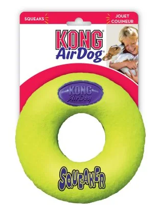 KONG Air Squeaker Donut M - sjovt pivelegetøj i donutform