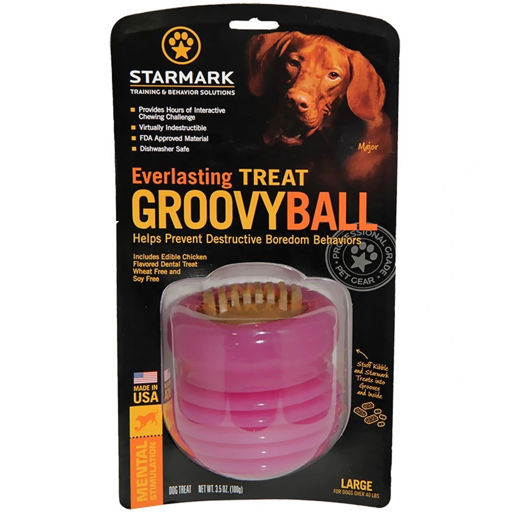 Starmark Groovy Ball Medium Veggie Treat - snackbold til mellemstore hunde