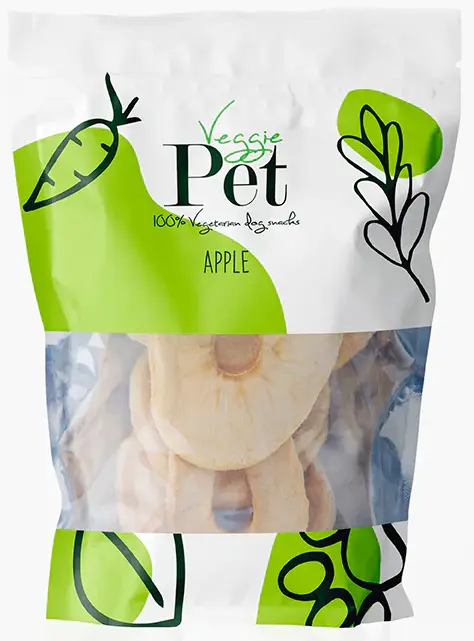VeggiePet tørret æble 80 g (vegetabilsk) - naturlige hundesnacks