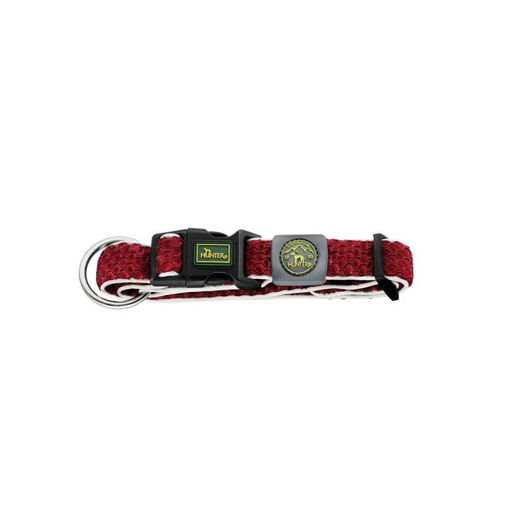 Hunter hunde halsbånd Hilo Rød XL - justerbart hundehalsbånd (45-70 cm, B 3,8 cm)