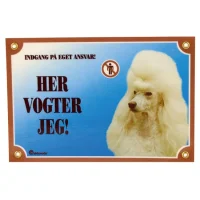 Her vogter jeg skilt med Puddel