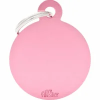 Hundetegn My family Basic Cirkel Pink Stor